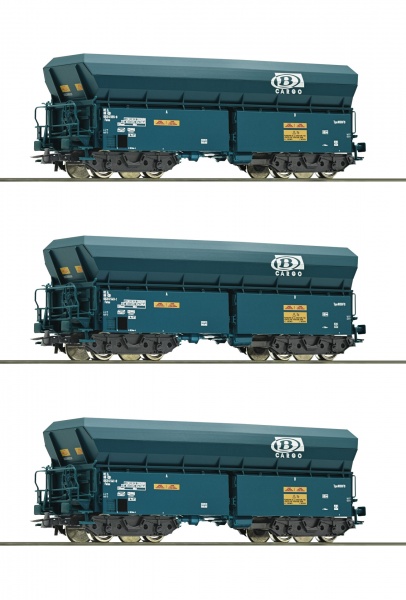 Set of 3 hopper cars B-Cargo<br /><a href='images/pictures/Roco/Roco-76132.jpg' target='_blank'>Full size image</a>